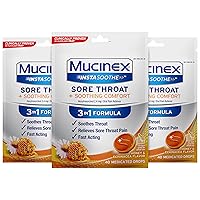 InstaSoothe Sore Throat + Soothing Comfort - Honey & Echinacea (40 Count (Pack 3))