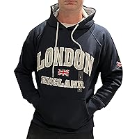 London England Hoody - Navy color, Navy Blue, M