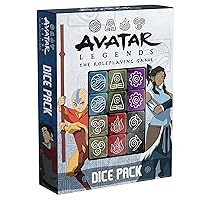 Avatar Legends The RPG: Dice Pack - 12 Piece Engraved Dice Set, Roleplaying Game Accessory, Six Sided, 6 Pairs of Dice Showing Different Training Types