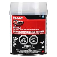 Bondo Body Filler, Original Formula for Fast, Easy Repair & Restoration of your Vehicle, 00261, Filler 14 oz and 0.5 oz Hardener, 1 Can, Salmon