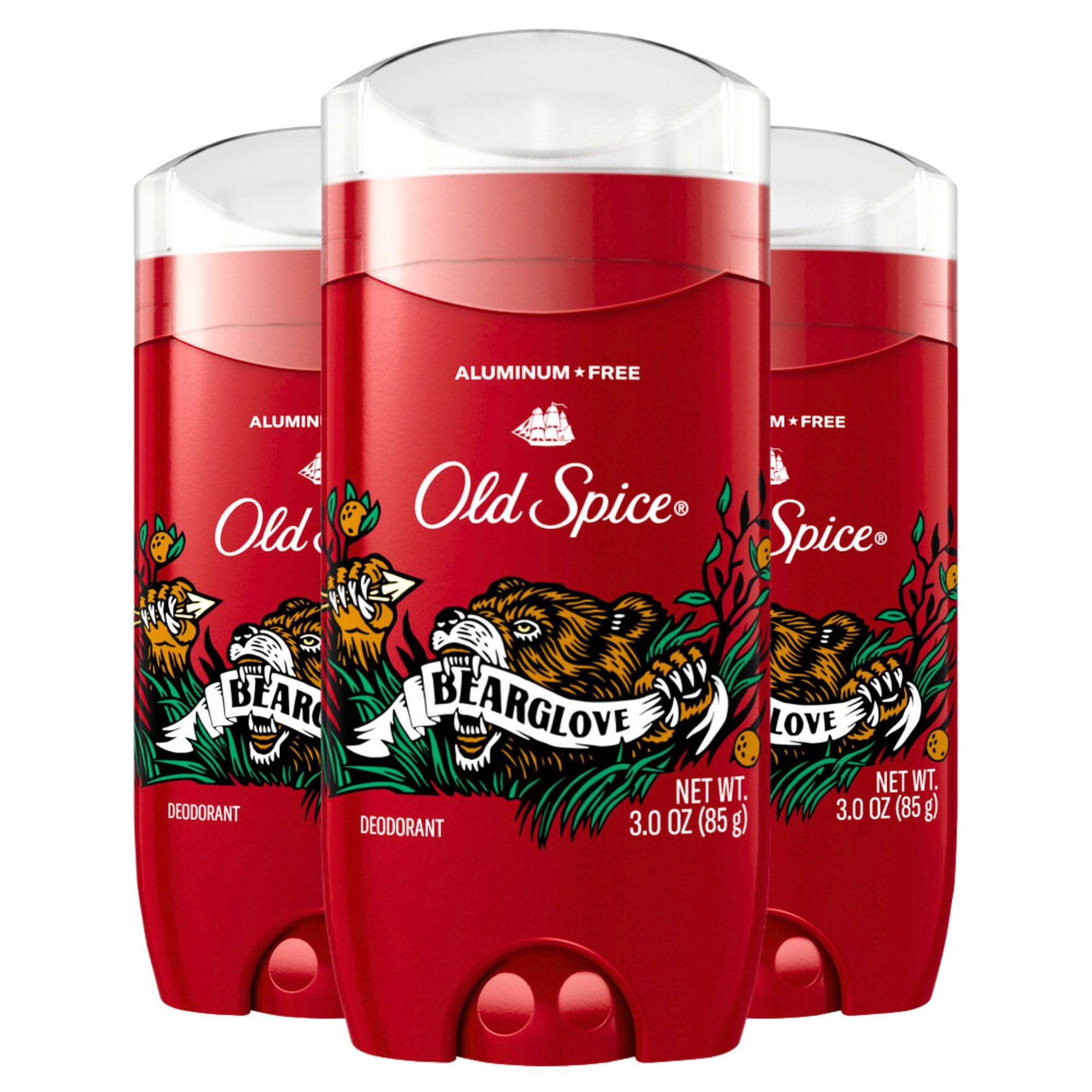 Old Spice Aluminum Free Deodorant for Men, Bearglove, 48 Hr. Protection, 3.0 oz