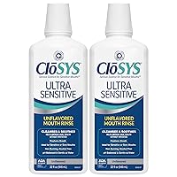 Ultra Sensitive Mouthwash, 32 Ounce (Pack of 2), Unflavored (Optional Flavor Dropper Included), Alcohol Free, Dye Free, pH Balanced, Helps Soothe Entire Mouth