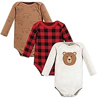 Hudson Baby unisex-baby Cotton Long-sleeve Bodysuits