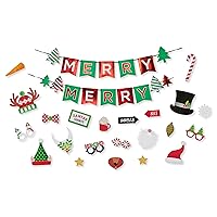 American Greetings Christmas Party Supplies, Photo Booth Props with Banners (22-Count)