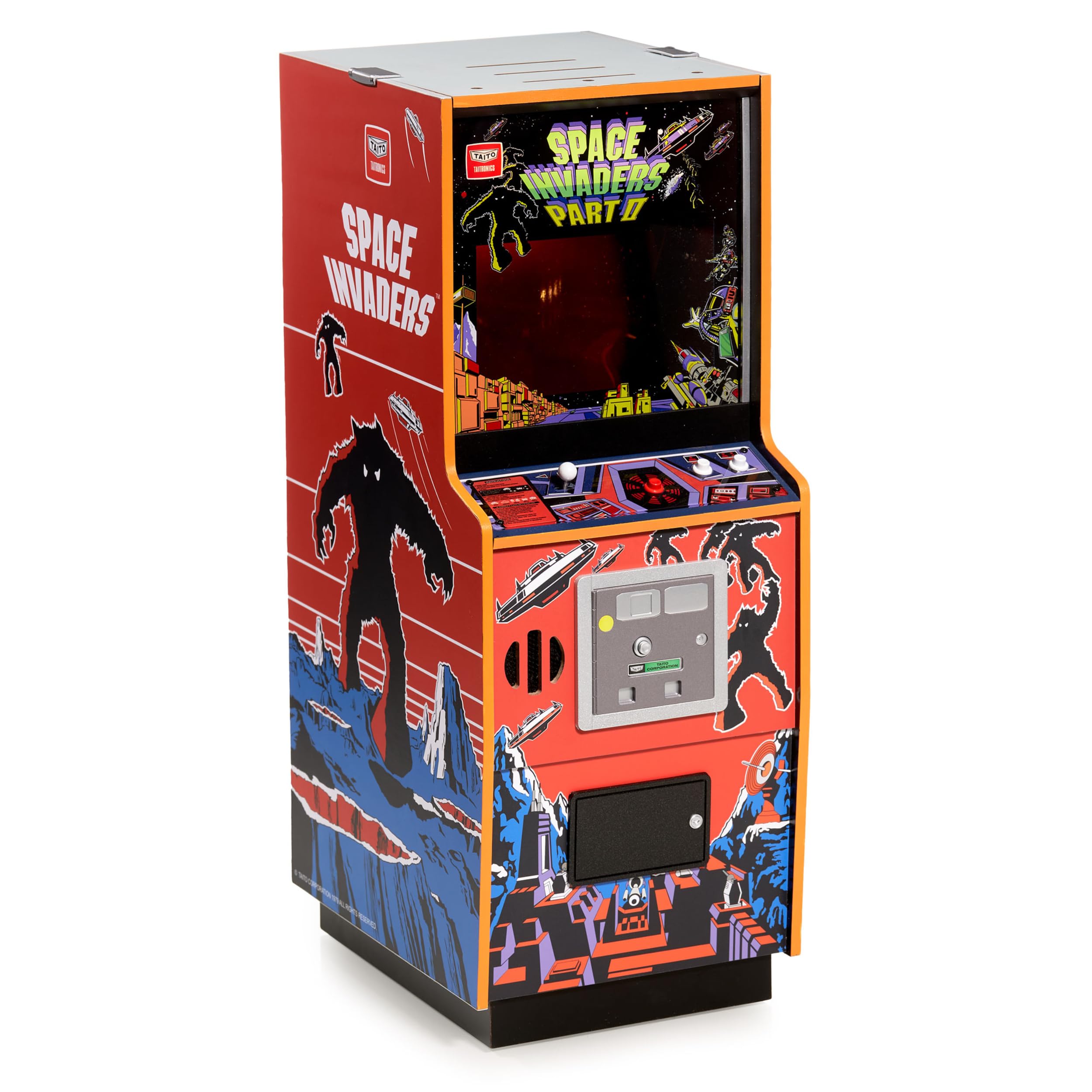 Quarter Arcades Official Space Invaders II 1/4 Sized Mini Arcade Cabinet by Numskull – Playable Replica Retro Arcade Game Machine – Micro Retro Console