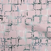 Silk Tabby Light Pink Fabric Geometric Dress Material Fabric Print Fabric by The Yard 42 Inch Wide-7Z