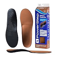 PowerStep Insoles, Pinnacle Dress, Arch Pain Relief Insole, for Dress Shoes, Arch Support Orthotic for Women and Men
