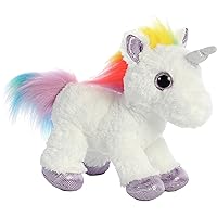 Aurora® Enchanting Sparkle Tales™ Rainbow Unicorn™ Stuffed Animal - Magical Adventures - Endless Play - White 12 Inches