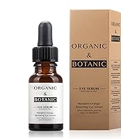 Organic & Botanic Mandarin Orange Restorative Eye Serum, 30ml. Premium Vegan Skincare For All Skin Types. Made In The UK.