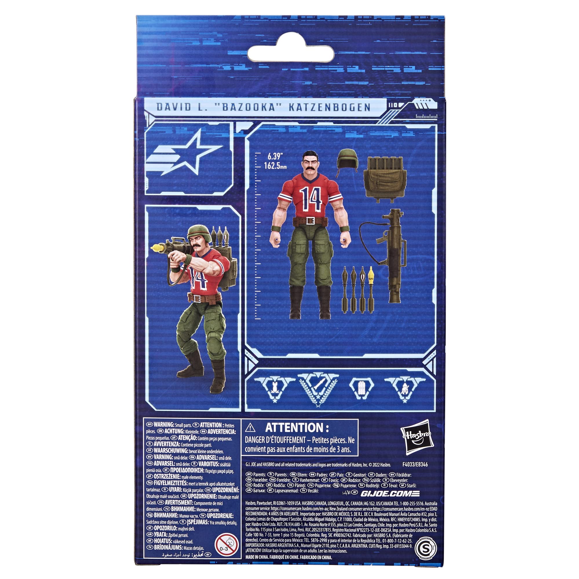 G.I. Joe Classified Series David L. Bazooka Katzenbogen Action Figure 62 Collectible Premium Toy with Accessories 6-Inch-Scale Custom Package Art