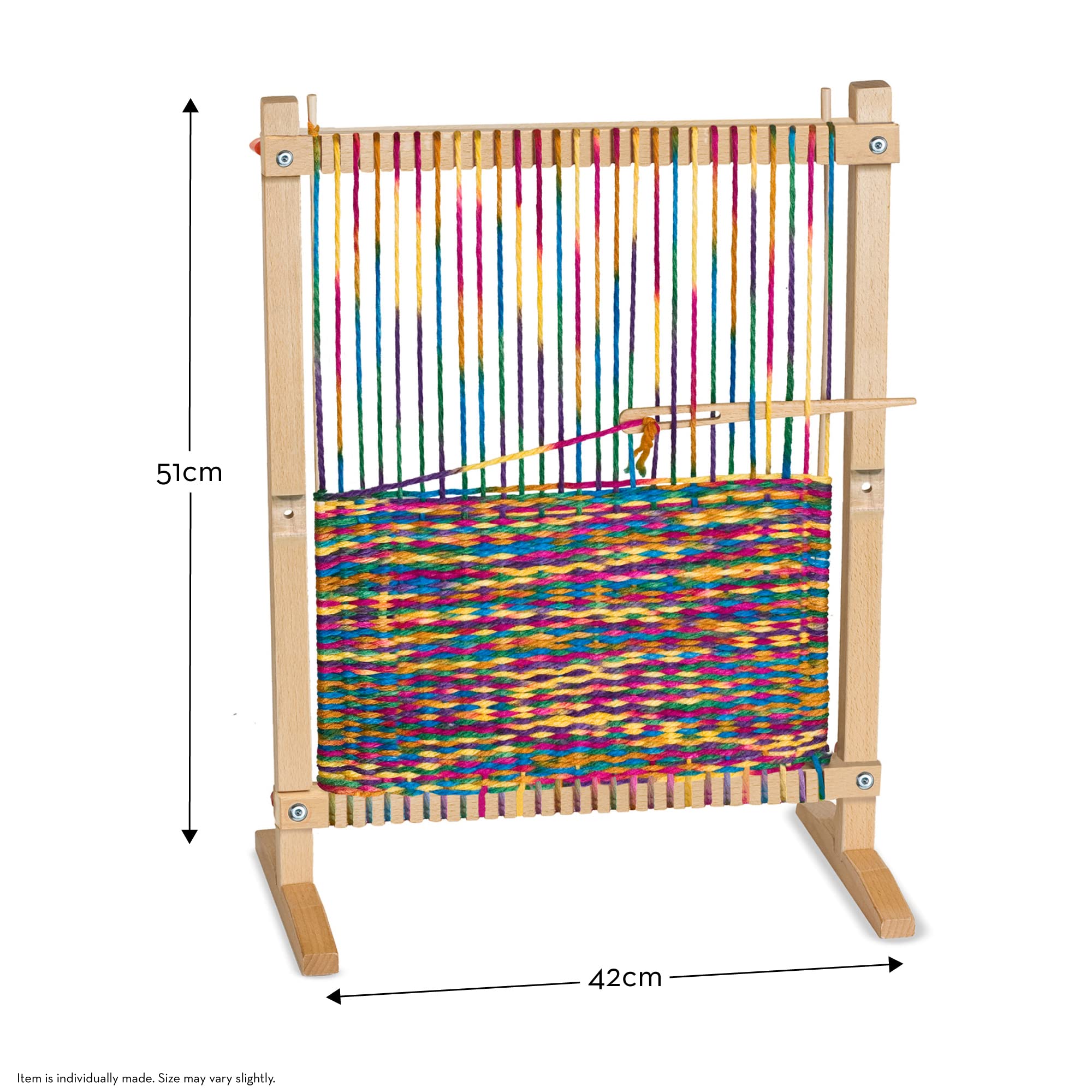 Melissa & Doug Wooden Multi-Craft Weaving Loom (Arts & Crafts, Extra-Large Frame, Frustration-Free Packaging)