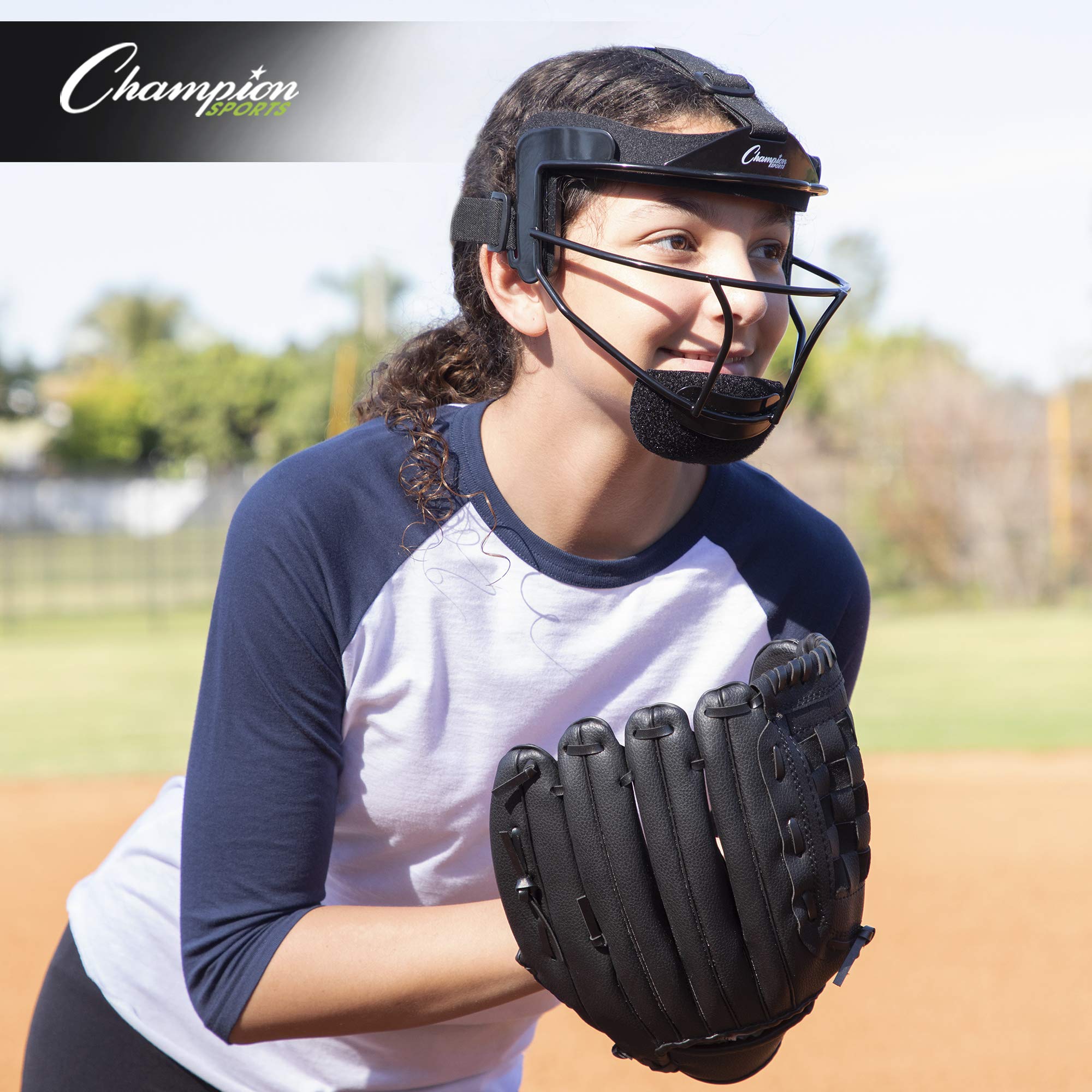 Champion Sports Softball Face Mask - Durable Fielder Head Guards - Premium Sports Accessories for Indoors and Outdoors - Magnesium or Steel in Multiple Colors and Sizes