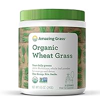 Wheat Grass Powder: 100% Whole-Leaf Wheat Grass Powder for Energy, Detox & Immunity Support, Chlorophyll Providing Greens, 30 Servings