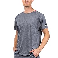 MTV Men's Standard T-Shirt, Breathable Athletic Workout Tech Tee for Active Wear, Short Sleeve Crew Neck, Gym Top