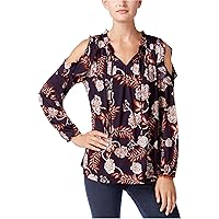 Style & Co. Women's Printed Cold-Shoulder Peasant Top