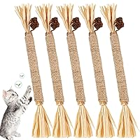 Silvervine Sticks Cat Toys,Matatabi Silvervine for Cats Kitten Chew Toys Cat Teeth Cleaning (5 Pack)