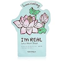 TONYMOLY I'm Real Lotus Luminating Tee Mask, Pack of 1