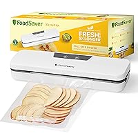 Everyday Vacuum Sealer Machine | Keeps Food Fresh Up to 5x Longer* | Compact Design For Efficient Storage | With 5 x Vacuum Sealer Bags (0.94 L & 3.78 L) | VS0290