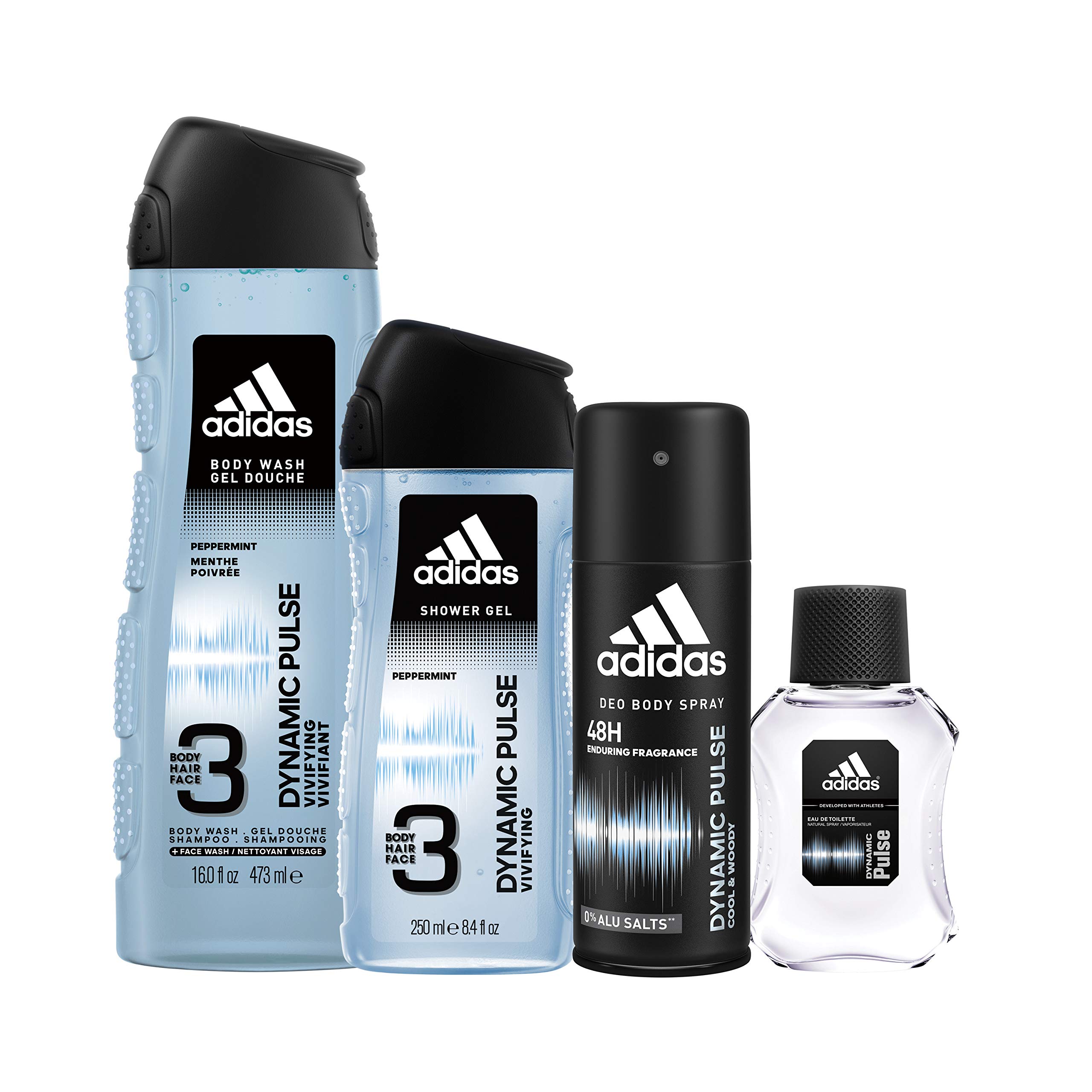 Adidas, Dynamic Pulse, Men's Home and Gym Gift Set, Total Retail Value $32.00