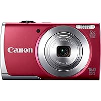 Canon 8255B001 16.0 Megapixel Powershot(R) A2500 Digital Camera (Red) 6.20In. X 4.90In. X 2.20In.