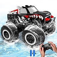 TOY Life RC Truck Remote Control Monster Truck Toys Amphibious Remote Control Car Boat 2.4Ghz All Terrain 4WD Off-Road Vehicle RC Car Waterproof Monster Trucks Gift for Boys Girl Age 6 7 8-12