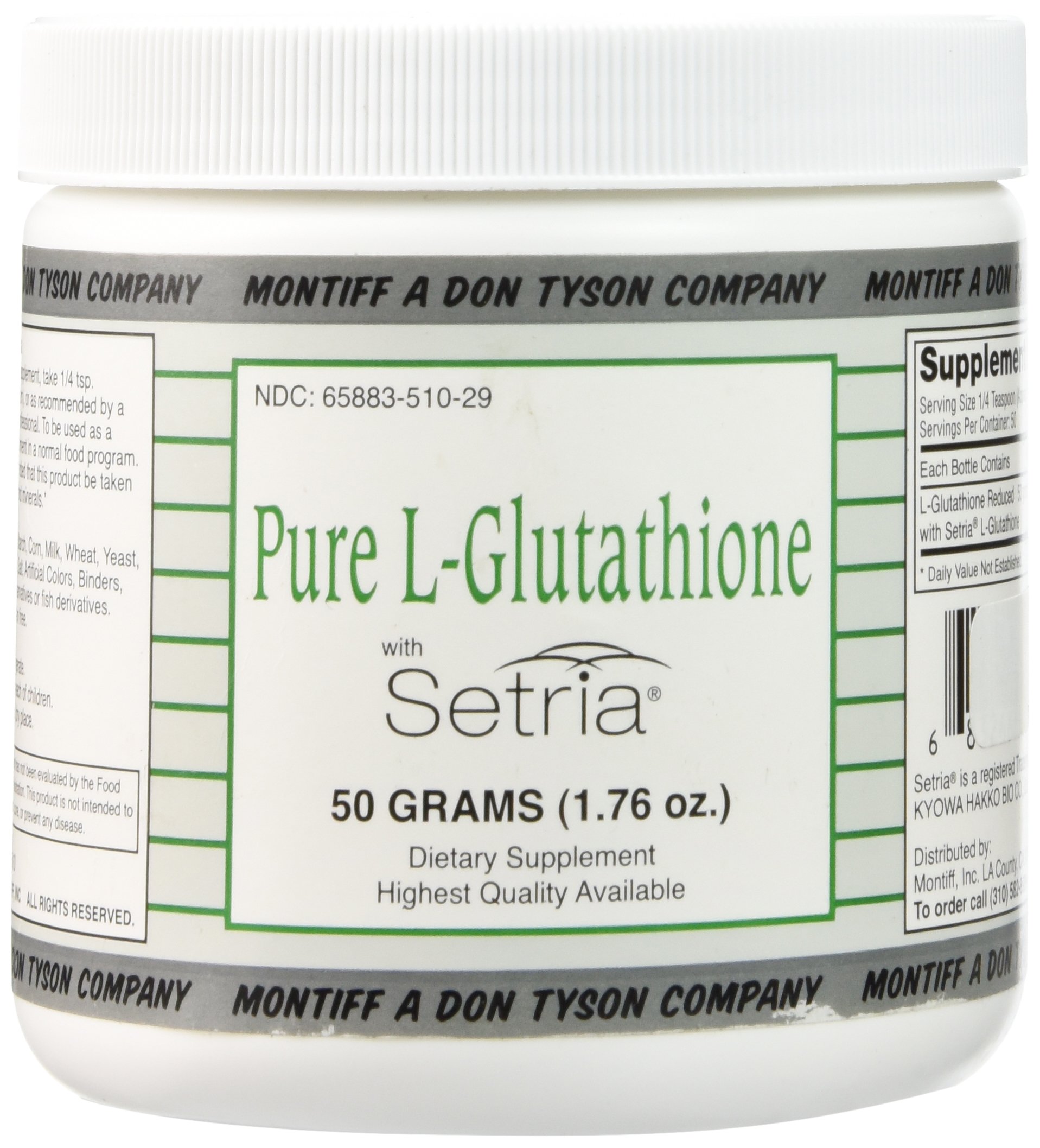 Montiff Pure L-Glutathione Powder, 50 Grams
