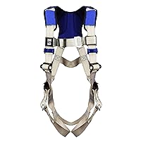 DBI-SALA 3M ExoFit X100 Comfort Vest Safety Harness Fall Protection, OSHA, ANSI, General Purpose, 1 D-Ring, Tongue Buckle Leg Strap, Pass-through Chest Buckle, Zinc Plated Steel, 1401003, X-Large