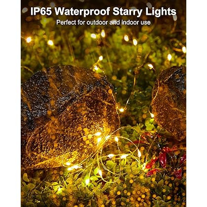 Brightown 12 Pack Led Fairy Lights Battery Operated String Lights Waterproof Silver Wire 7 Feet 20 Led Firefly Starry Moon Lights for DIY Wedding Party Bedroom Patio Christmas