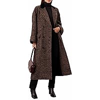 Women's Tweed Contrast Collar Coat