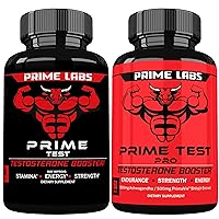 Prime Test Testosterone Booster + Prime Test Pro Endurance Booster - 60 Count Each