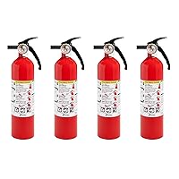 Kidde Fire Extinguisher for Home, 1-A:10-B:C, Dry Chemical Extinguisher, Red, Mounting Bracket Included, 4 Pack