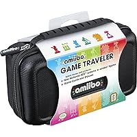 Officially Licensed Nintendo 3DS Amiibo Case – Protective Deluxe Traveler for Storage, Display or Carrying Case/Box – Black
