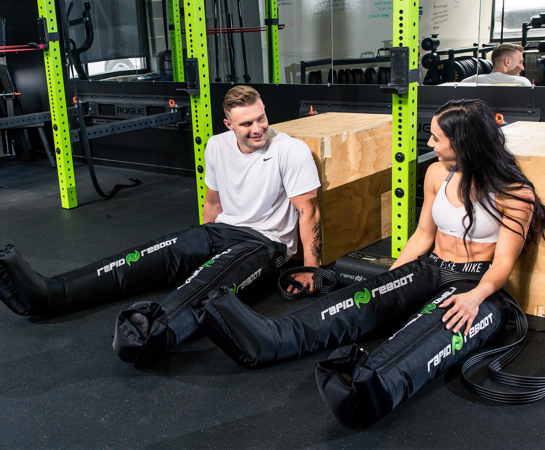 Rapid Reboot Complete Package: Compression Boot, Arm, Hip, Pump, & Duffel. Sequential air Compression Therapy for Improved Circulation and Workout Recovery for Athletes