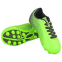 Vizari Stealth Firm Ground Soccer Cleats - Lightweight, Durable & Comfortable Kids & Youth Soccer Cleats with Excellent Traction - Girls & Boys Soccer Shoes with Padded Heel & Anti-Stretch Lining