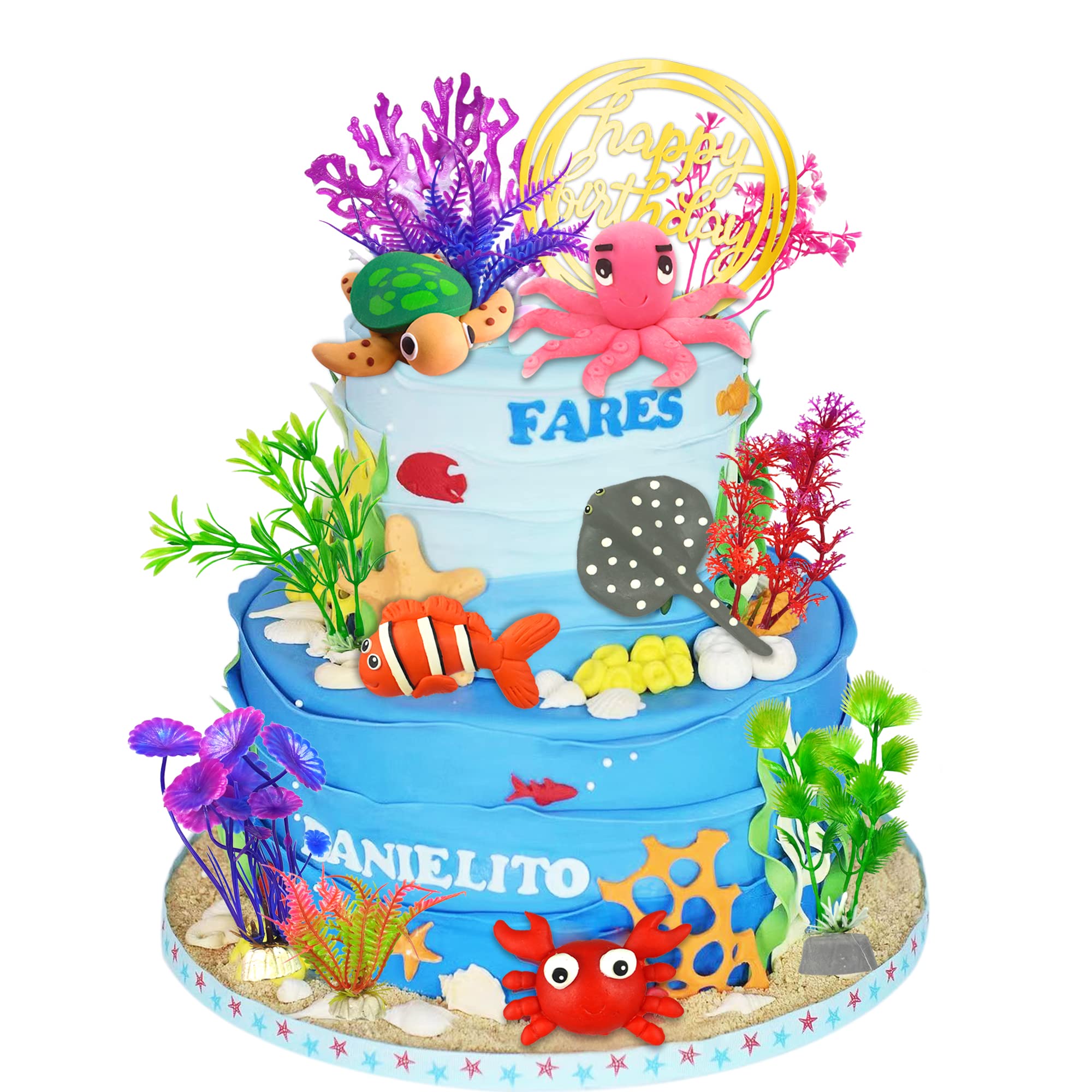 tìm kiếm mẫu bánh cưới biển có trang trí ocean cake decorations nào đẹp và phù hợp?