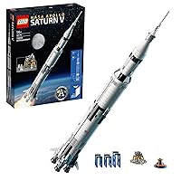 LEGO 92176 Ideas NASA Apollo Saturn V Space Rocket and Vehicles, Spaceship Collectors Building Set with Display Stand [Amazon Exclusive], 14+ years