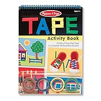 Melissa & Doug Tape Activity Book: 4 Rolls of Easy-Tear Tape and 20 Reusable Scenes