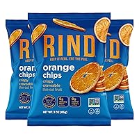 Orange Chips | 100% California Oranges | Skin-On Crispy Dried Fruit Chips | USA Grown | Vitamin C | Whole 30 | Fiber-Rich | Vegan | Kosher | Paleo | Fruit Snacks | 3 oz | 3 Pack