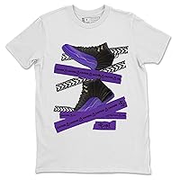 12 Field Purple Design Printed Caution Tape Sneaker Matching T-Shirt