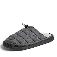 Dearfoams Men's Austin Quilted Memory Foam Sweatshirt Scuff Slipper