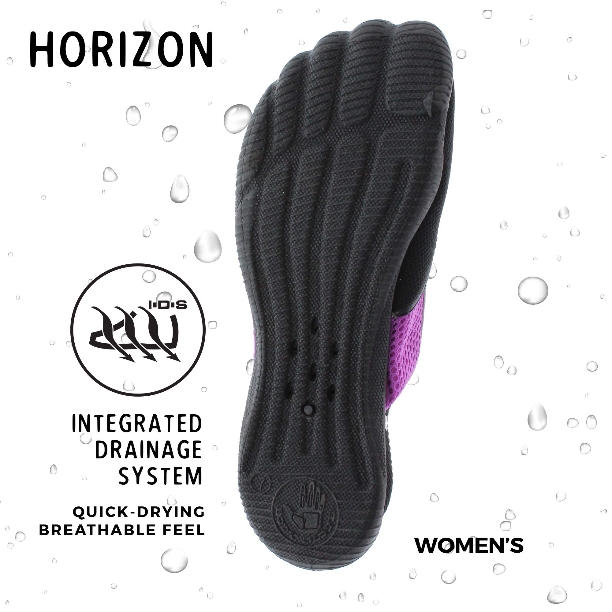Body Glove Water Shoes for Women (Lake, Aerobics, Swimming, Aqua Sports, Beach, Womens Water Shoes) Black and Oasis Blue Horizon Aqua Shoes for Women