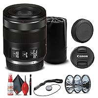 Canon RF 85mm f/2 Macro is STM Lens (4234C002) + Filter Kit + Lens Pouch + Cap Keeper + Cleaning Kit + More (Renewed)