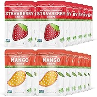 Nature's Turn Freeze-Dried Fruit Snacks, Strawberry and Mango Crisps, Pack of 24 (0.53 oz Each)