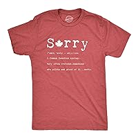 Mens Sorry Definition Tshirt Funny Canada Apology Tee