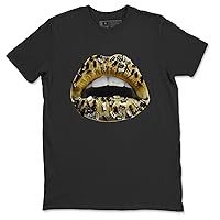 Lips Jewel T-Shirt - Metallic Gold Sneaker Matching Tee