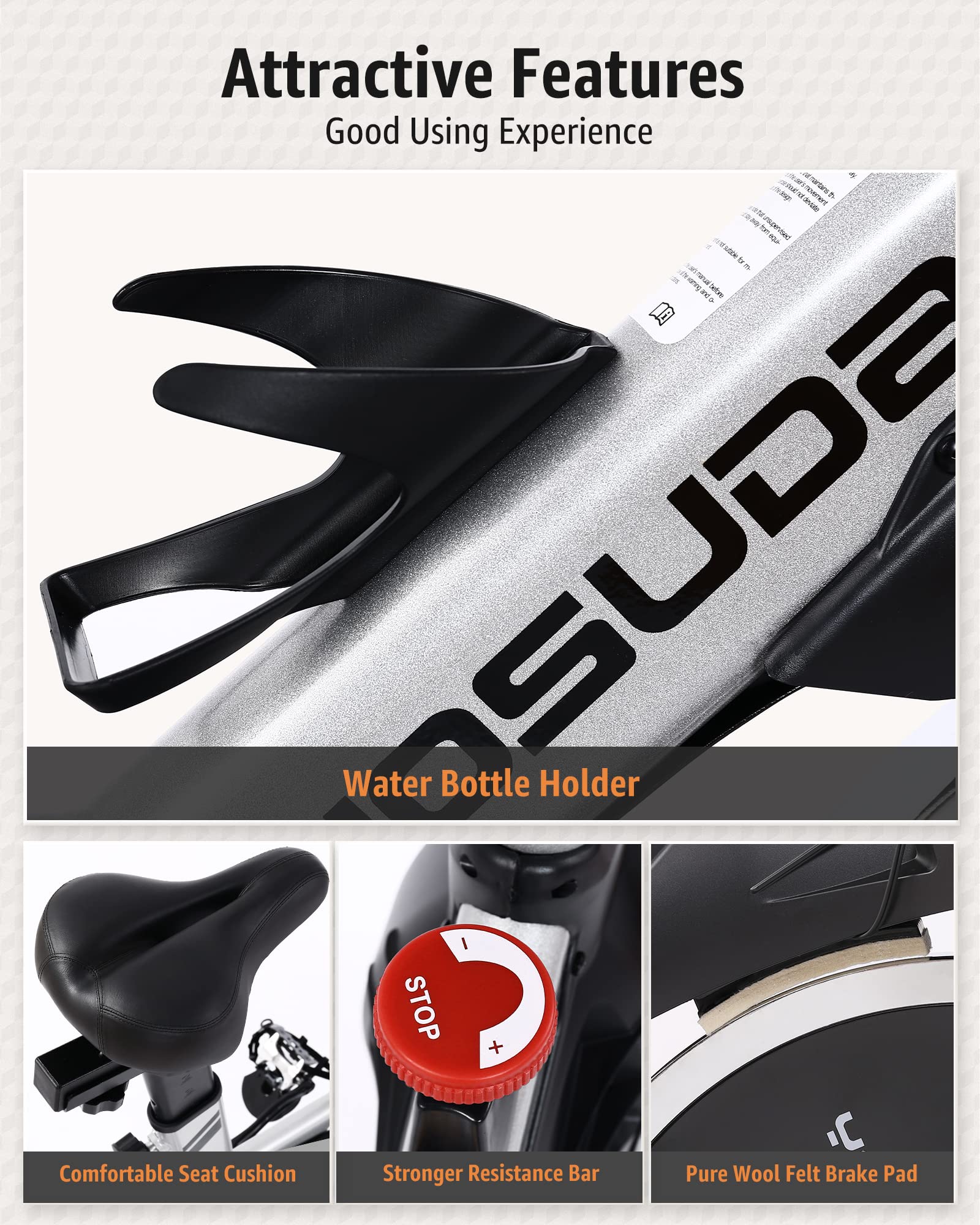 YOSUDA Indoor Cycling Bike/Magnetc Stationary Bike - Cycle Bike with Ipad Mount & Comfortable Seat Cushion