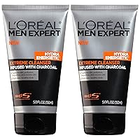 L'Oreal Paris Men Expert Hydra Energetic Daily Facial Cleanser with Charcoal, 2 ct.