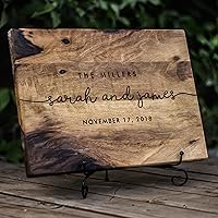 Wedding Anniversary Gifts for Women, for Couple or Bride - Walnut Personalized cutting boards, Engraved wooden cutting board, Custom cutting board, Bridal shower gift, Christmas gifts for Mom