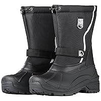 FREE SOLDIER Mens Snow Boots Insulated Waterproof Winter Shoes Nonslip Outdoor Footwear with Removable Lining