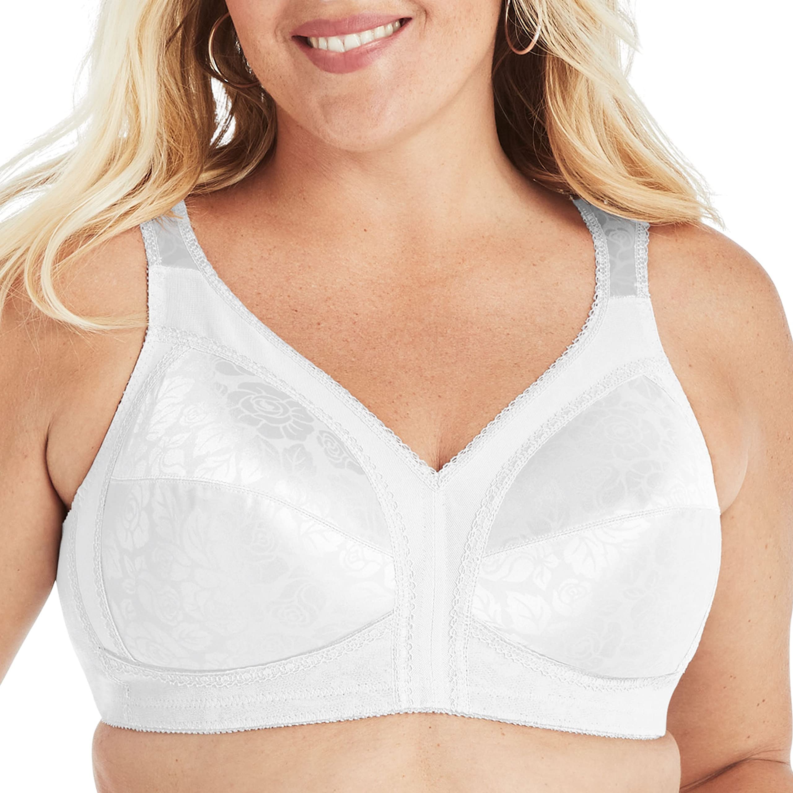 Playtex Women's 18 Hour Comfort-Strap Wireless, Full-Coverage Bra with 4-Way Trusupport, Single & 2-Pack